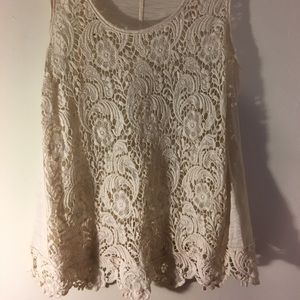 Cream colored tank top